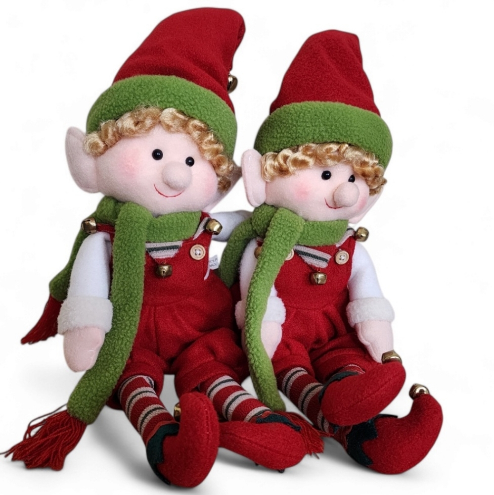Adorable Vintage Christmas Elves - Set of 2 - Picture 13 of 15